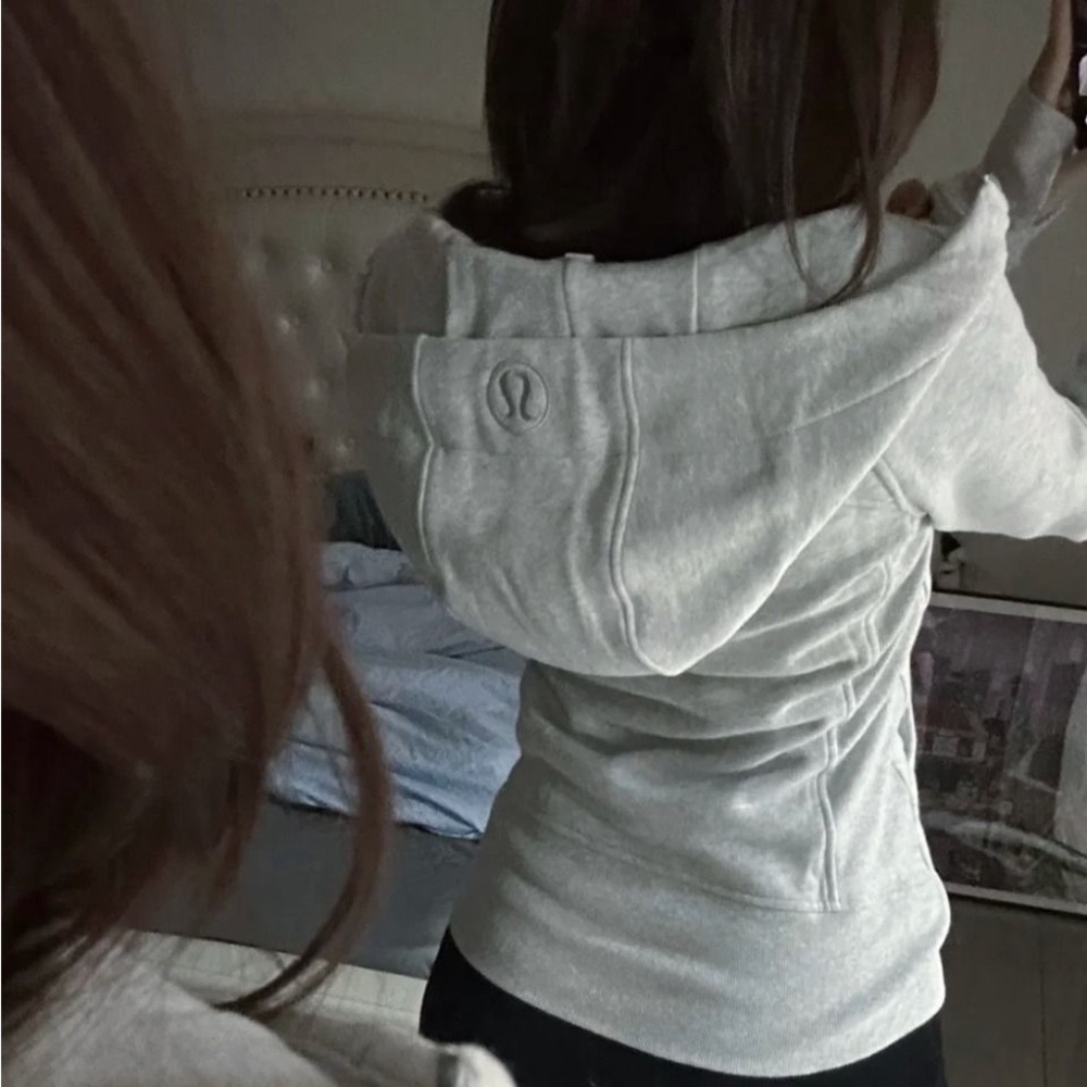 Lululemon Scuba Full Zip Hoodie light grey